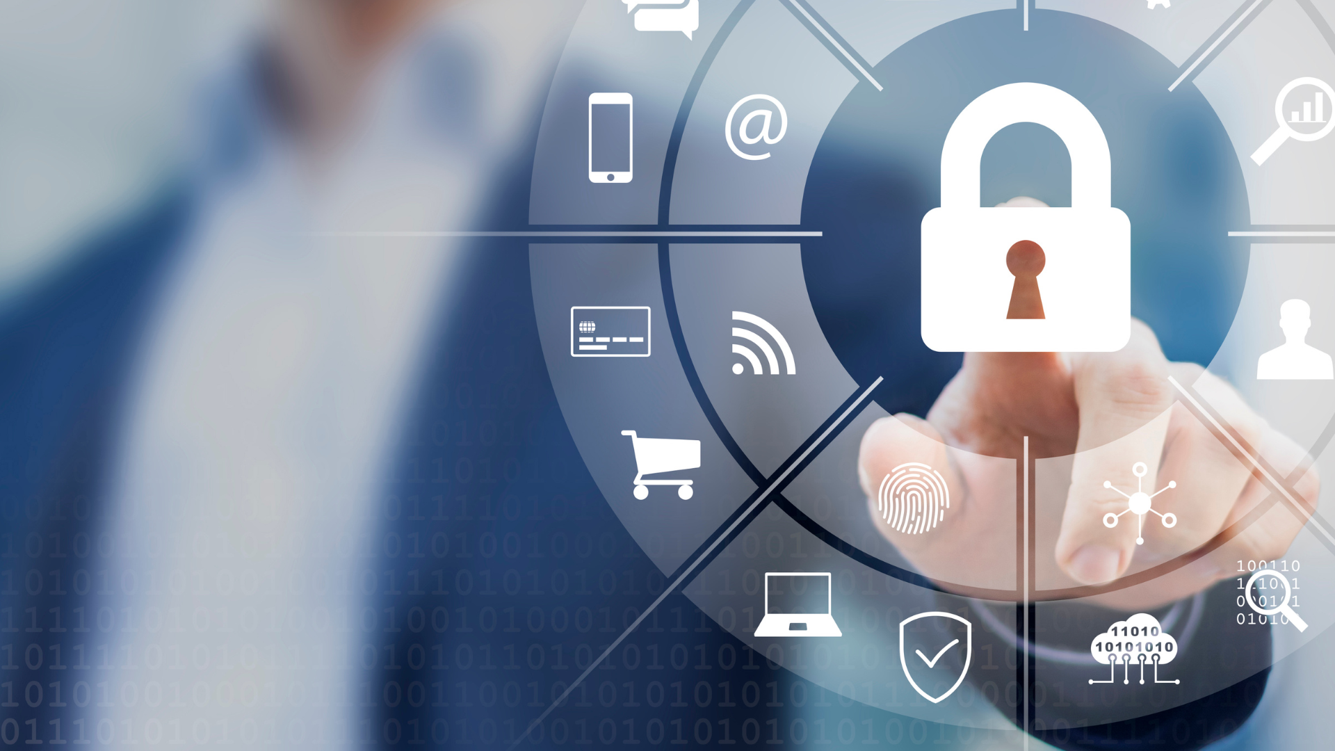 Illustration of a digital lock representing expanding business cybersecurity with CIS Controls